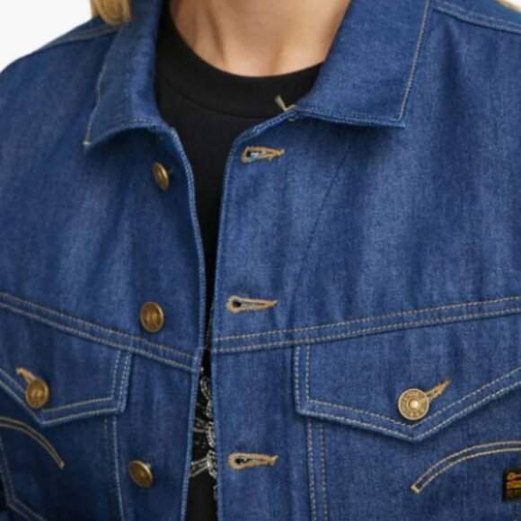 G-Star RAW frayed-edge cropped jacket Sz S NWT - Picture 6 of 12